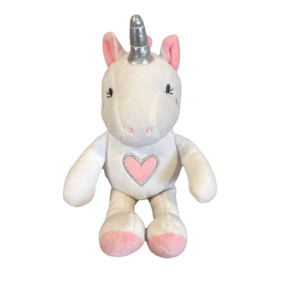 Bananafish Studio Unicorn Plush Lovey White Pink Heart Baby Stuffed Animal Toy - Picture 1 of 6